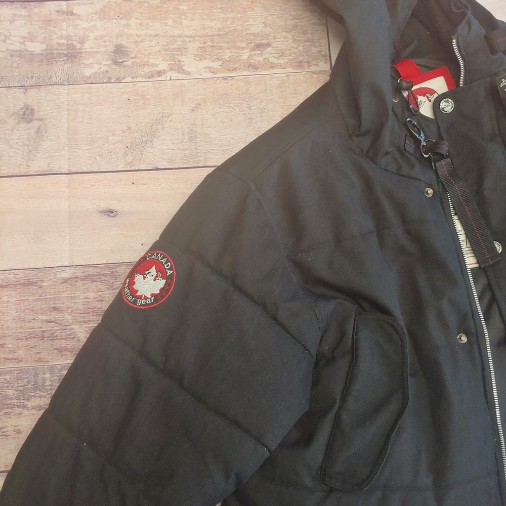 black men's parka
